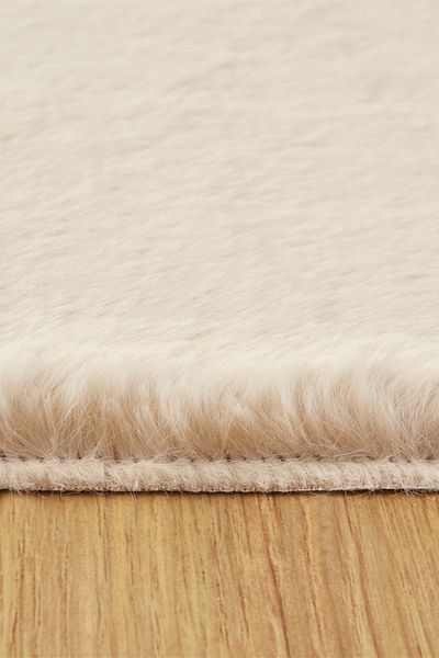Kaşmir Halı Kasmir Rugs 7/24 Premium Faux Fur Rug, 70cmx100cm, White