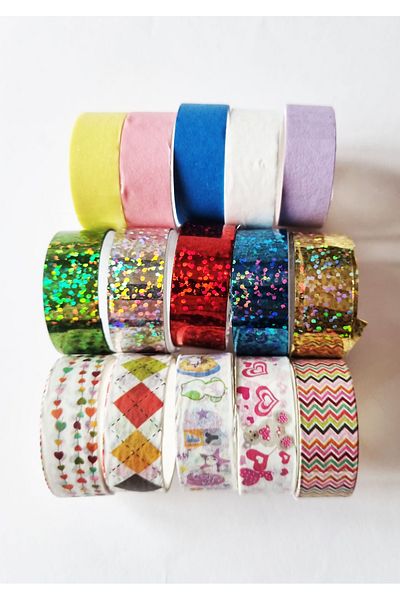 Modellino 15 Tape - 5 Patterns + 5 Glitters + 5 Holograms