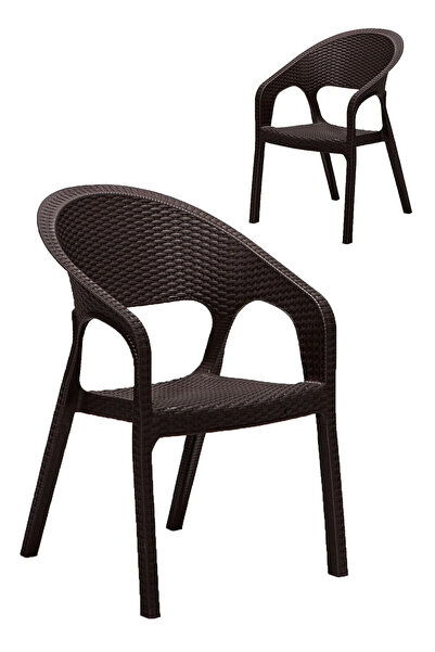 MOBETTO 2 Adet Garden Kahve Sandalye / Balkon-bahçe-teras