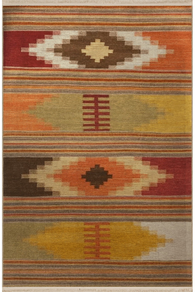 Rugs Modern Halı Çok Renkli Hasır Tasarım Geleneksel Motif Desenli Vintage De...