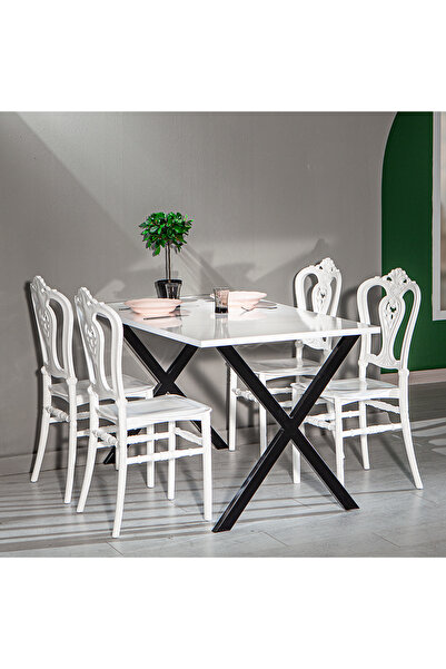 MOBETTO Beyaz Matrix Maxima Carisma Mutfak Masa Takımı