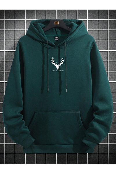 DAXİS Sportwear Company سويت شيرت رجالي مطبوع بغطاء للرأس DAXIS Sportwear Company