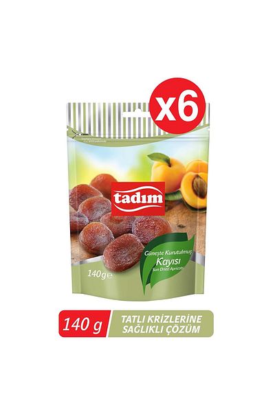 Tadım Dried Sun Apricots 140 Gr X 6 Pieces