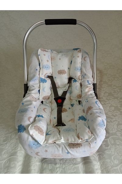 Wenaris Knitted pique fabric stroller cover, stroller cushion and stroller sheet 3 pieces
