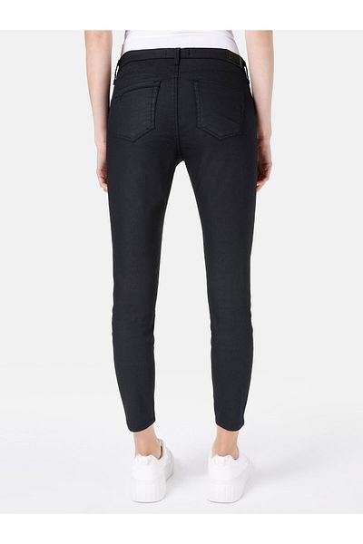 Colin's 759 Lara Slim-Fit Mid-Waist Skinny Leg Black Women's Trousers