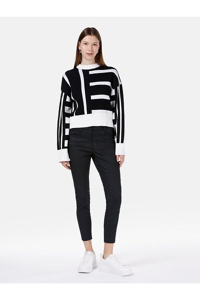 Colin's 759 Lara Slim-Fit Mid-Waist Skinny Leg Black Women's Trousers