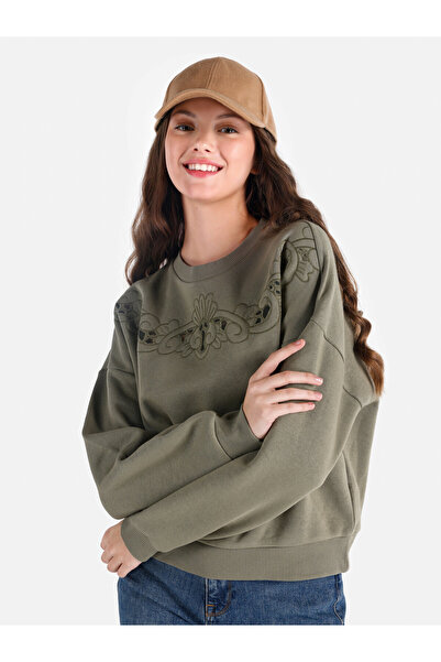 Colin's Πράσινο Γυναικείο Φούτερ - Χαλαρή Εφαρμογή