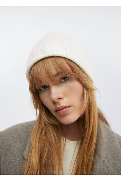 MANGO Woman Cashmere Knitted Hat - Comfortable and Stylish