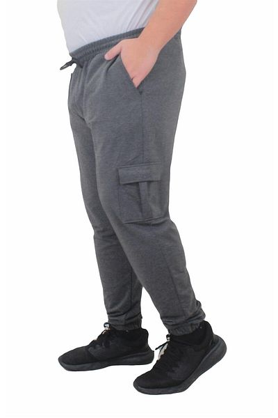 MocGrande Ανδρικό ίσιο παντελόνι Commando Plus Size 22520 ANTHRACITE