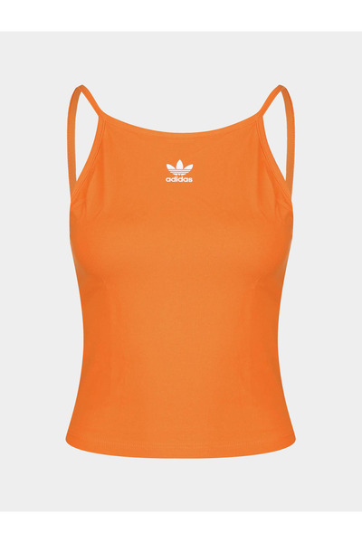 adidas بلوزة رياضية نسائية للتمرين، برتقالية اللون