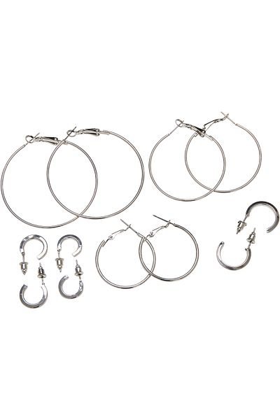 Urban Classics Accessoires Basic Creolen im 6er-Pack
