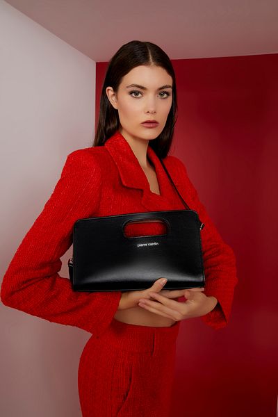 Pierre Cardin Geantă neagră de umăr pentru femei 05PCC23K2053