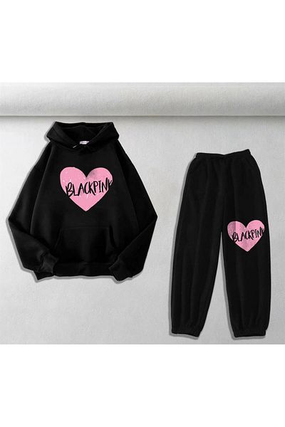 Touz Moda Σετ φούτερ και φούτερ με στάμπα Blackpink Unisex Oversize