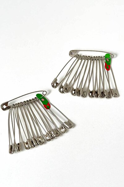 Swallow Büyük Çengelli İğne No: 5-6-7, 6 cm 12li Çengelli İğne, 12 Adet Çelik Çatal İğne, Kancalı Çatal İğne