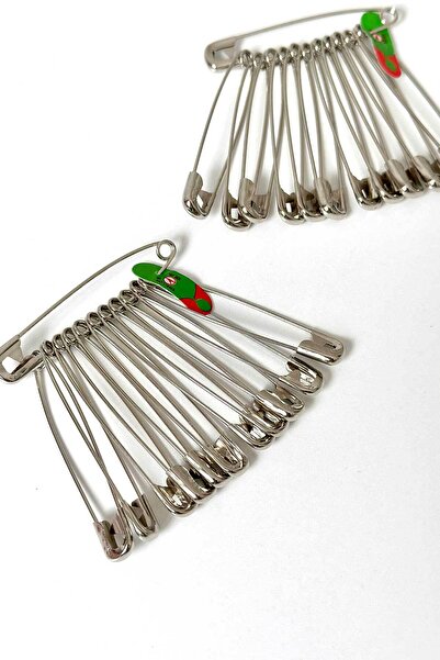 Swallow Büyük Çengelli İğne No: 5-6-7, 6 cm 12li Çengelli İğne, 12 Adet Çelik Çatal İğne, Kancalı Çatal İğne