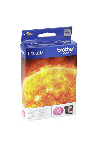 Brother Оригинална мастилена касета Brother LC980M, Магента, 260 страници