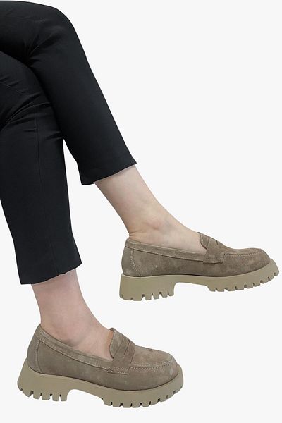 SOSELA 78-02-75001 Women's Nubuck Mink Loafer