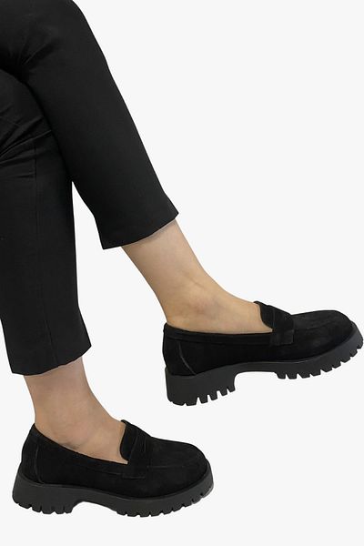 SOSELA 78-02-75001 Women's Nubuck Black Loafer