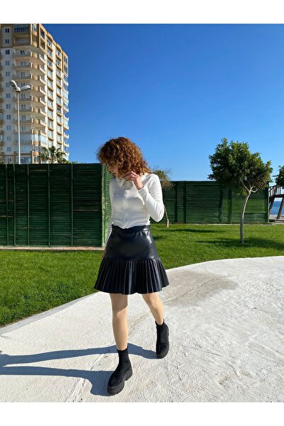 Bak'ap Шкіряна міні-спідниця