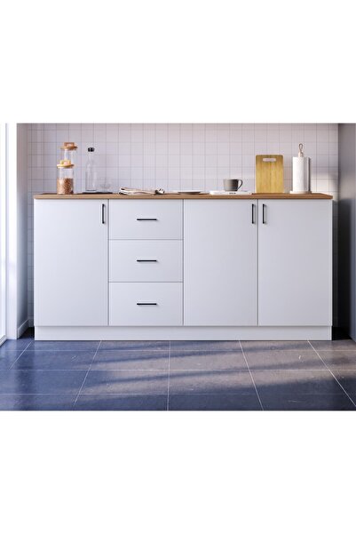 MOBİDEKO RİDE MUTFAK DOLABI ALT MODÜL 180 CM ÇEKMECELİ (TEZGAH DAHİL)