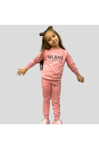 İFBA KİDS Mlano Girl's Sweatshirt and Sweatpants Set - Seasonal 13172