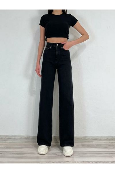 geenz manifacture Blugi largi cu talie super înaltă Medusa Smoked Power Lycra Pantaloni Palazzo
