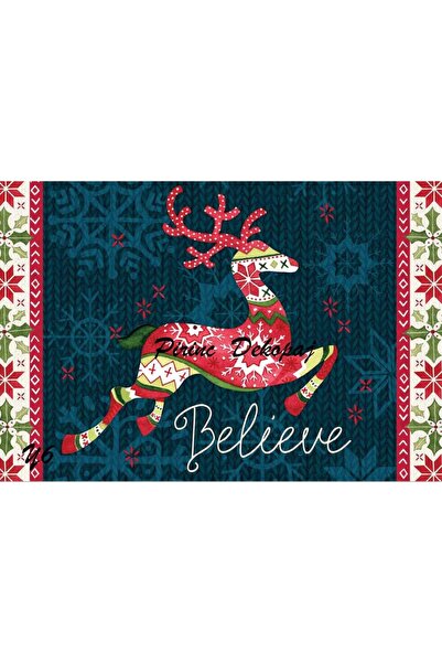 LİNEART New Year's Pattern Brass Decopage Paper No:Yilşi06- 29X42Cm