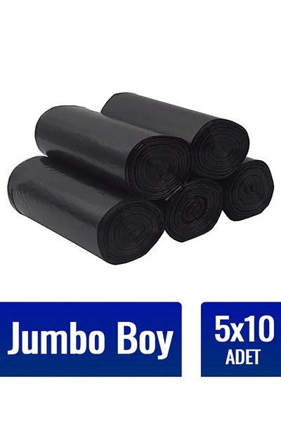 Ersal Ambalaj Garbage Bag Industrial Jumbo 80X110 cm 300 Gr 10 Pieces X 5 Pack Garbage Bag