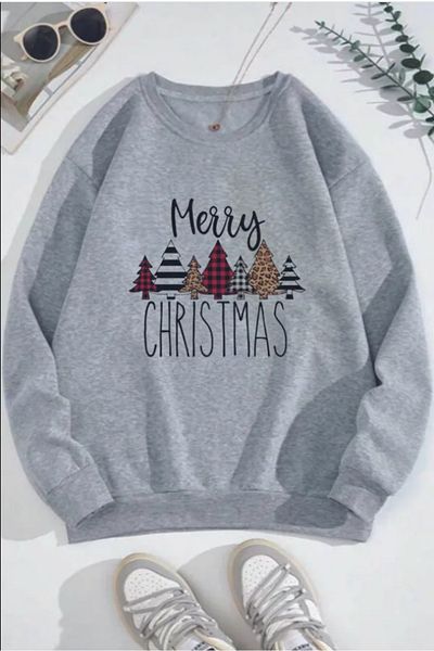 Pelna hanorac de Crăciun design special imprimat cu gât crew PELNA