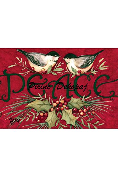 LİNEART ورق ديكوباج نحاسي بنمط عيد الميلاد رقم: عيد الميلاد 14 - 29 × 42 سم