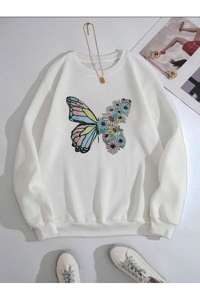 Serays moda Hanorac de iarnă pentru fetiță cu imprimeu fluture