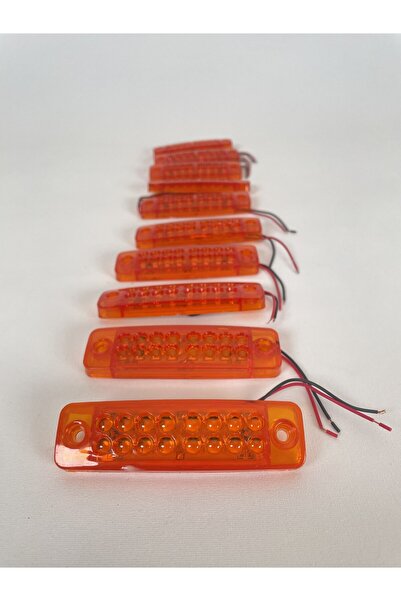 AHMET OTOMOTİV (10 ADET) 16 LEDLİ MERCEKLİ SARI-TURUNCU LED LAMBA 12V-24V