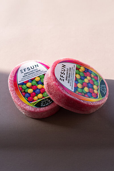 Efsun صابون إسفنجي طبيعي بخلاصة العلكة، صابون العلكة، صابون حمام إسفنجي 135 جرام