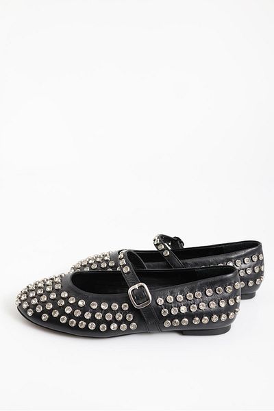5in1Canpolat Black Stone Ballerina 23388