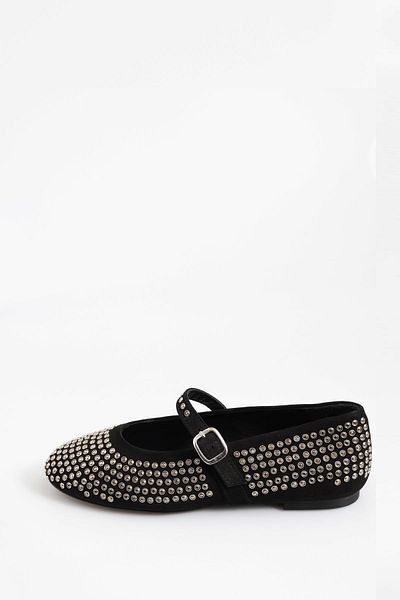5in1Canpolat Black Mini Stone Ballerina Ballet 23437