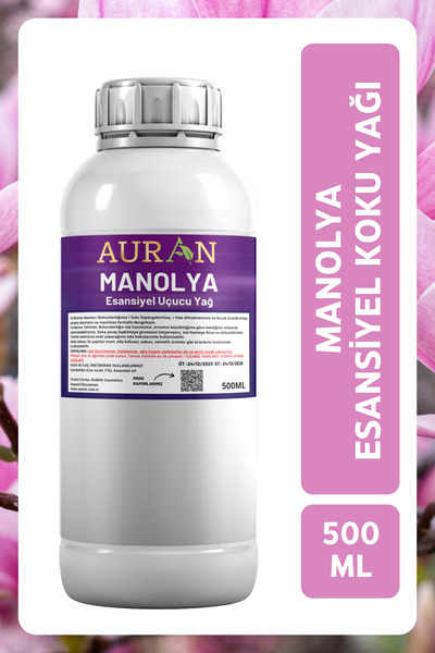 AURAN HANDMADE Manolya Esansiyel Uçucu Yağ Esans Koku Yağı Hobi Esans Mum Sab...