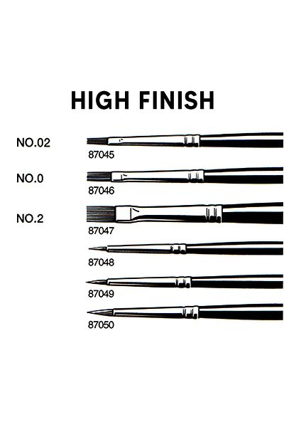 TAMIYA High Finish Flat Brush No.0, Hobby Painting Material