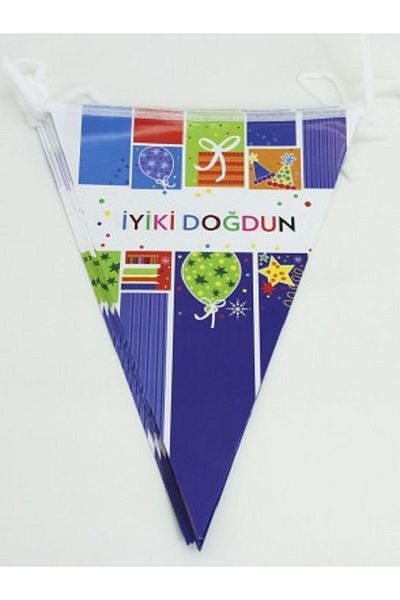 Kazanabil BIRTHDAY PARTY DECORATION TRIANGLE FLAM FLAG