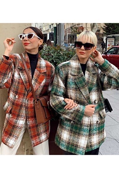 MEYCH MELON Kadın Blazer Ceket Geniş Kesim Tüvit