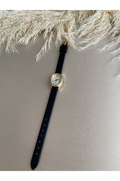 QUARTZ Rubsey Retro Minimal Vintage Leather Band Women's Wristwatch