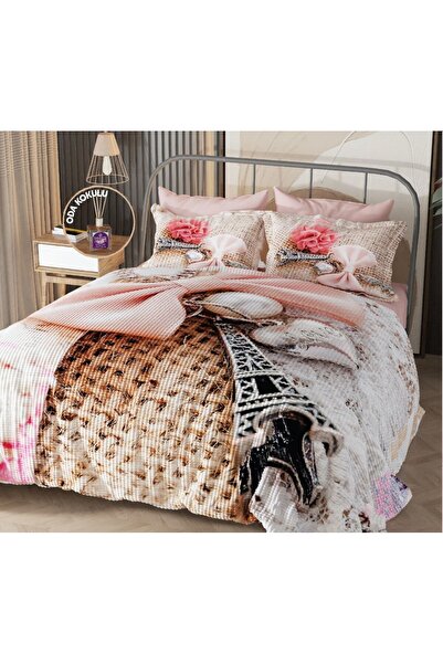 BEYZADE HOME مجموعة بيكيه مزدوجة ثلاثية الأبعاد مكونة من 7 قطع