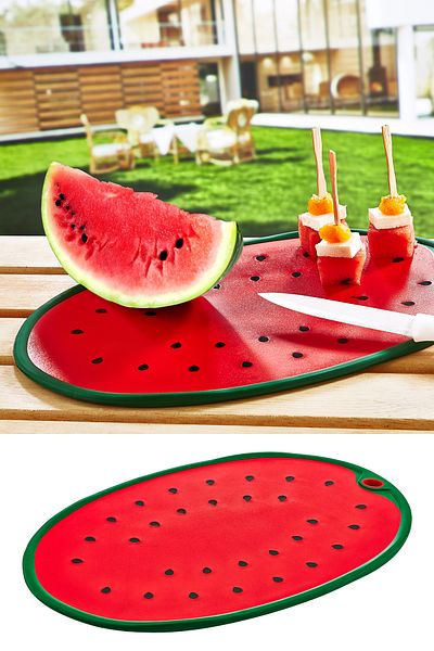 Emofom Watermelon Shaped Non-Slip Cutting Board Vegetable & Fruit Cutting Board