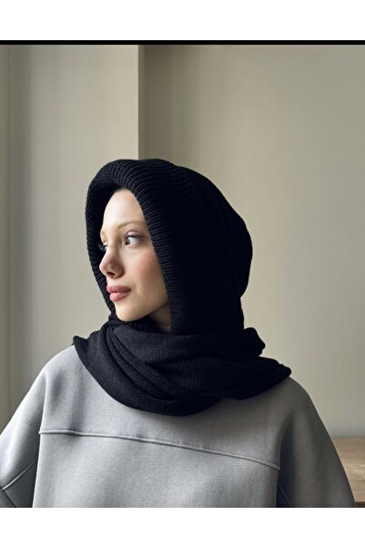 Rimel Moda Balaklava atkılı Bere Siyah