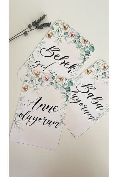 Tasarımco We Are Becoming a Parent Cards 3 Pieces