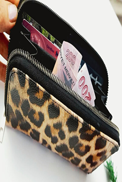 rose moda -kadın Leopar Desenli Çuzdan