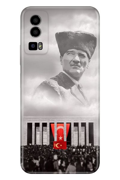 General Mobile Gm 23 Compatible Case Silicone Patterned Full Protection Illustrated Gazi Mustafa