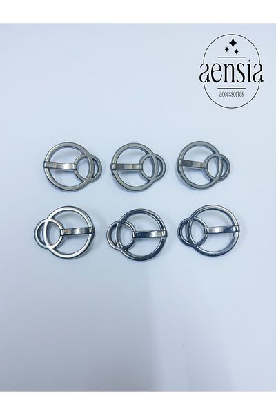 aensia Black Nickel Anthracite Black Round Special Design 48 Size Metal Button Coat Trench Coat Button-Pack of 6