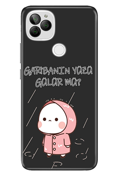 General Mobile GM 22 / GM 22S Uyumlu Kılıf Silikon Desenli Tam Koruma Resimli Garibanın Yüzü Gülür Mü