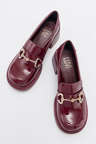 Luvi Sono Claret Red Patent Leather Women's Shoes