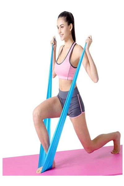 Clifton Pilates Bandı Plates Egzersiz Direnç Lastiği (1 Adet,Mavi)